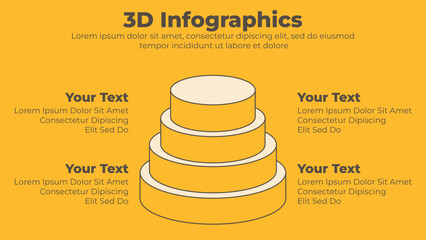 3d business chart infographic template