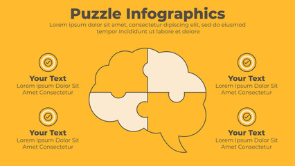 Business puzzle infographic presentation template