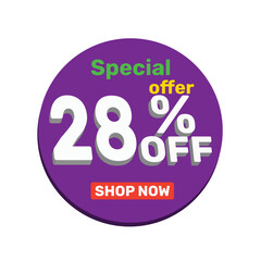 28% off vector illustration template design.