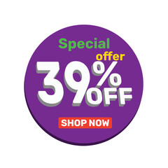 39% off vector illustration template design.