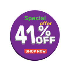 41% off vector illustration template design.
