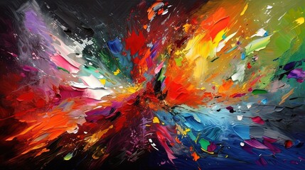 Naklejka premium artistic illustration abstract background, grunge brush stroke, idea for wall decor , Generative Ai