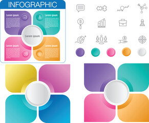 Fototapeta na wymiar Infographic element step template png. and power point design
