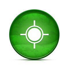 Location icon on classy splash green round button illustration