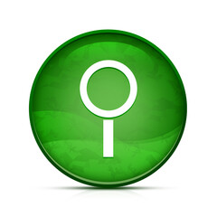 Search icon on classy splash green round button illustration