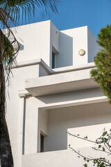 Tel Aviv, Israel - November 12, 2022: Bauhaus architecture on Bialik Square in Tel Aviv