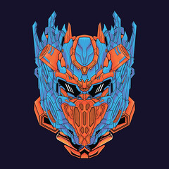 Future War Machine Illustration of Advanced Combat Robot