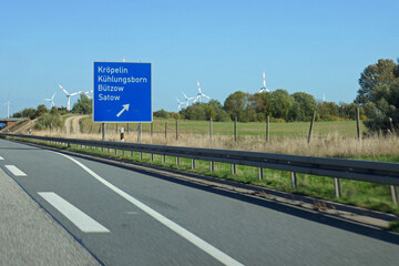 Schild Ausfahrt Kröpelin