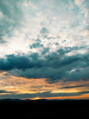 sunset in the sky
