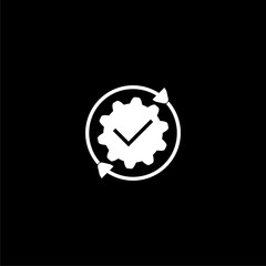 Operation, process icon  isolated on black background  