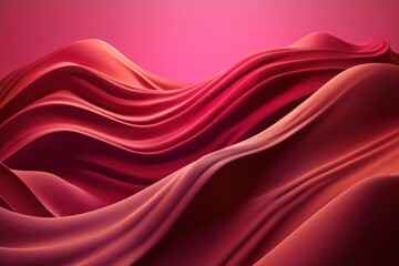 Obraz premium Stunning 3D Rendered Silk Waves Gradient Background