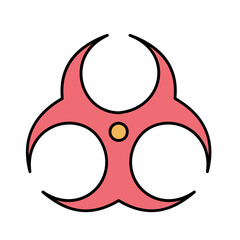 Hazard symbol Vector Icon

