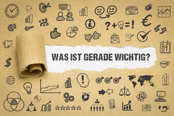 Was ist gerade wichtig?	