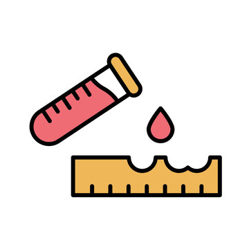 test tube pouring liquid onto surface clip art preview