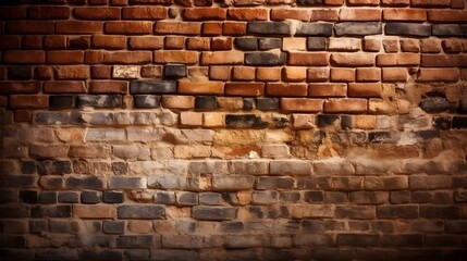 Background of brick wall texture. Brick wall background for interior or exterior design. Generative AI