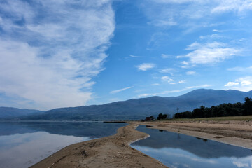 Iznik Lake and cloud sky landscape image