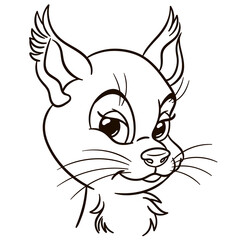 Squirrel cartoon character. Cute baby animal print for kids.