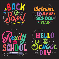 Free vector colorful back-to-school t-shirt design