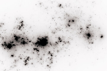 Black pattern of crooked strokes on a white background. Abstract fractal 3D rendering