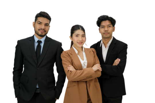 Business people isolated on white background