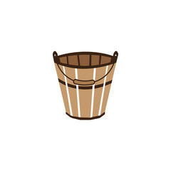 bucket of wood icon classic design vector illustration
