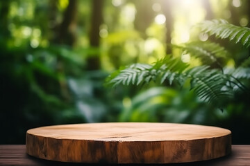 Luxury podium or pedestal for product display with flying wave fabric. Generative AI