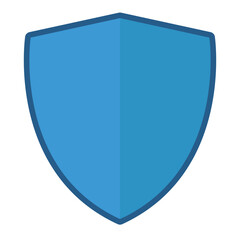Emblem blank icon blue shield icon