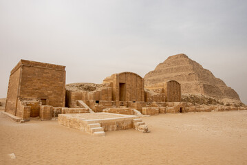 Fototapeta na wymiar Saqqara Step Pyramid of Djoser in Cairo, Egypt
