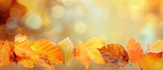 fall leaves background , digital ai art
