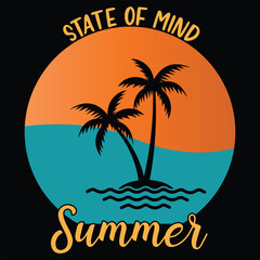 Summer state of mind t-shirt design