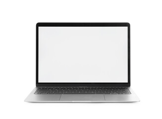 Fototapeta premium Laptop with blank screen isolated on white