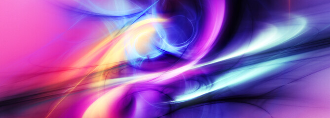 Abstract purple neon color composition. Modern dynamic liquid background. Fractal artwork for creative graphic design