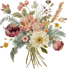 Sierkussen vintage flowers bouquet © lemonmoon