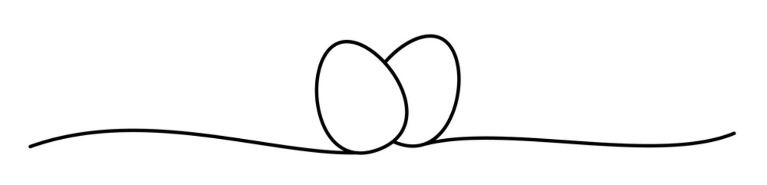 recommend clip art: Doodle Easter Eggs line art banner in scribble style hand drawn with thin line, divider shape. Png clipart isolated on transparent background