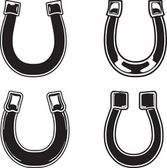 Horseshoe set icon Vector illustration