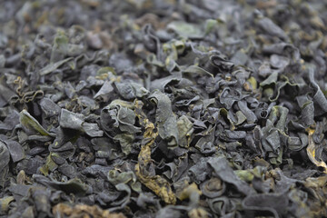 dried wakame seaweed close-up