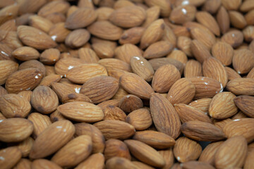 close up of almonds