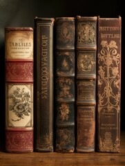 old books on a shelf, generative AI
