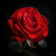 red rose, generative AI