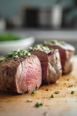 filet mignon steak close up