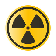 Fototapeta premium Round radioactive icon. A nuclear or atomic icon. Vector.