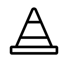 Simple safety cone icon. Traffic cone. Construction site. Vector.