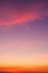 sunset in the sky