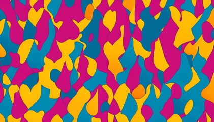 Colourful Shapes 90s Vibes Background | Generative Ai