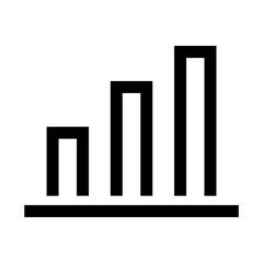 Simple bar chart. Statistical data and analysis. Vector.