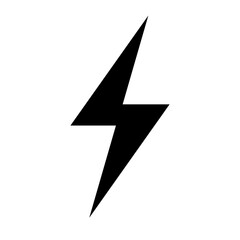 Electricity silhouette icon. Lightning icon. Volt. Vector.