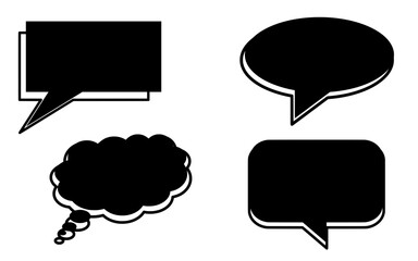 Cute set of modern bubbles for text