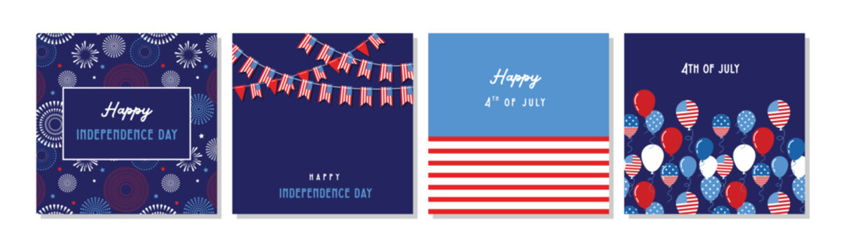 Independence day USA sale banner template .4th of July celebration poster template.fourth of july vector illustration .