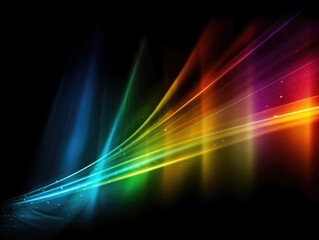 Fototapeta na wymiar Abstract rainbow light effect. Generative AI