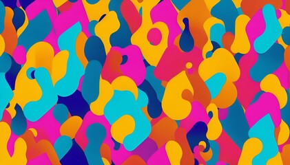 Colourful Shapes 80s Vibes Background | Generative Ai